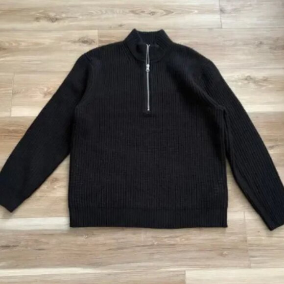 Everlane Men’s Felted Merino Half-Zip Sweater L - Picture 1 of 5